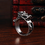 Bague Dragon<br> Petite Pépipe "Acier" - Dragon-chinois