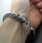 Bracelet Dragon <Br> Tête de Ryujin "Argent" - Dragon-chinois