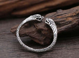 Bracelet Dragon <br>Jonc Gravé Celtique " Argent" - Dragon-chinois