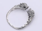 Bracelet Dragon <br> Gravé Homme "Argent" - Dragon-chinois