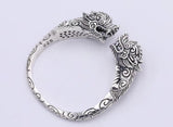 Bracelet Dragon <br> Gravé Homme "Argent" - Dragon-chinois