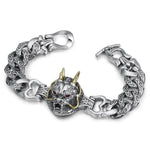 Bracelet Dragon <br> Grosse Maille Massif Femme "Argent" - Dragon-chinois
