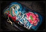 Porte Feuille Dragon <br> Cuir Noir - Dragon-chinois
