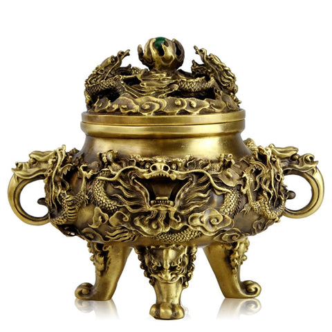 Brûle Parfum<br> Bronze Chinois - Dragon-chinois
