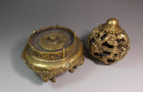 Brûle Parfum<br> Bronze Indochine - Dragon-chinois