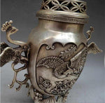 Brûle Parfum<br> Babou "Argent" - Dragon-chinois