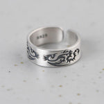 Bague Dragon<br> Tribal "Argent" - Dragon-chinois