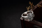 Bague Dragon<br> Tibétaine "Argent" - Dragon-chinois