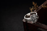 Bague Dragon<br> Tibétaine "Argent" - Dragon-chinois