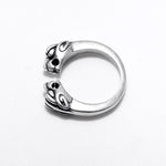 Bague Dragon<br> Jumeaux Viking argent "Argent" - Dragon-chinois