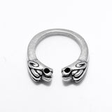 Bague Dragon<br> Jumeaux Viking argent "Argent" - Dragon-chinois