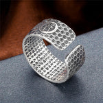 Bague Dragon<br> Mantra Tibétain "Argent" - Dragon-chinois