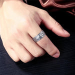 Bague Dragon<br> Mantra Tibétain "Argent" - Dragon-chinois