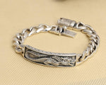 Bracelet Dragon <br> Gourmette Homme "Argent" - Dragon-chinois