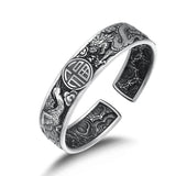 Bracelet Dragon <br> Jonc Impérial "Argent" - Dragon-chinois