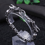 Bracelet Dragon <br> Maille Inoxydable "Acier" - Dragon-chinois