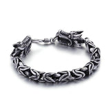 Bracelet Dragon <br> Maille Inoxydable "Acier" - Dragon-chinois