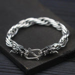 Bracelet Dragon <br> Grosse Maille "Argent" - Dragon-chinois