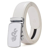 Ceinture Dragon<br> Cuir Blanc - Dragon-chinois
