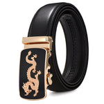 Ceinture Dragon<br> Noir Femme en Cuir - Dragon-chinois