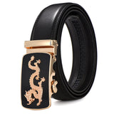 Ceinture Dragon<br> Noir Femme en Cuir - Dragon-chinois