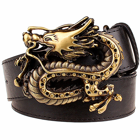 Ceinture Dragon<br> Cuir Souple - Dragon-chinois