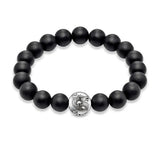 Bracelet Dragon <br> Perle Élastique "Argent" - Dragon-chinois