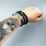 Bracelet Dragon <br> Massif Tressé "Argent" - Dragon-chinois