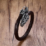 Bracelet Dragon<br> Jonc Tressé "Acier" - Dragon-chinois