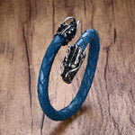 Bracelet Dragon<br> Jonc Tressé "Acier" - Dragon-chinois