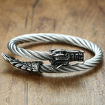 Bracelet Dragon<br> Jonc Impériale "Acier" - Dragon-chinois