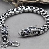 Bracelet Dragon<br> Maille de Serpent "Argent" - Dragon-chinois