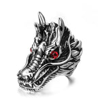 Bague Dragon<br> Koryu japonais "Acier" - Dragon-chinois