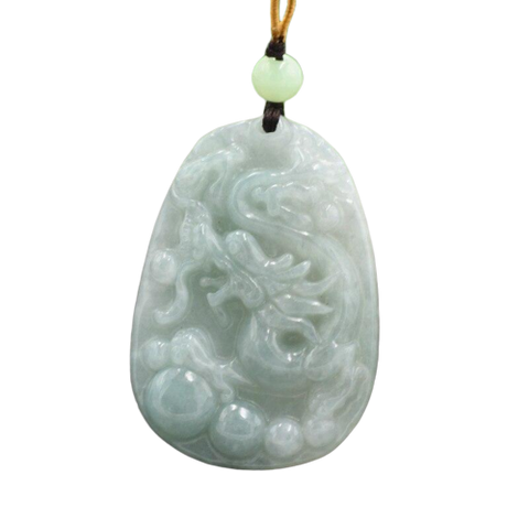 Collier Dragon<br> En Pierre de Jade - Dragon-chinois