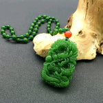 Collier Dragon<br> Jade Vert - Dragon-chinois