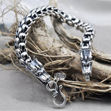 Bracelet Dragon<br> Maille de Serpent "Argent" - Dragon-chinois
