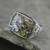 Bague Dragon<br> L'esprit du Dragon "Argent" - Dragon-chinois