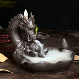 Brûle Encens Dragon<br> Céramique - Dragon-chinois