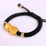 Bracelet Dragon<br> Tressé Argent Homme "Argent" - Dragon-chinois