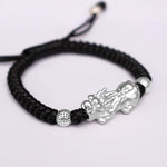 Bracelet Dragon<br> Tressé Argent Homme "Argent" - Dragon-chinois
