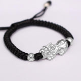 Bracelet Dragon<br> Tressé Argent Homme "Argent" - Dragon-chinois