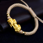 Bracelet Dragon<br> Tressé Argent Homme "Argent" - Dragon-chinois