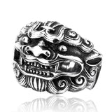 Bague Dragon<br> Oni "Acier" - Dragon-chinois