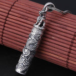 Pendentif Dragon<br> Pilier de Sagesse "Argent" - Dragon-chinois