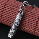 Pendentif Dragon<br> Pilier de Sagesse "Argent" - Dragon-chinois