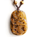 Collier Dragon<br> Collier Œil de Tigre - Dragon-chinois