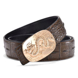 Ceinture Dragon<br> Boucle Argent en Cuir - Dragon-chinois