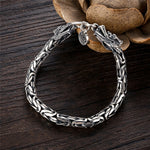 Bracelet Dragon<br> Maille de Chine "Argent" - Dragon-chinois