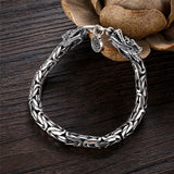 Bracelet Dragon<br> Maille de Chine "Argent" - Dragon-chinois