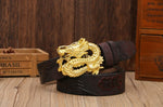 Ceinture Dragon<br> Cuir Or - Dragon-chinois